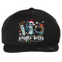 Funny Jingle Bells Telemetry Nurse Christmas Tech Nursing Wool Snapback Cap