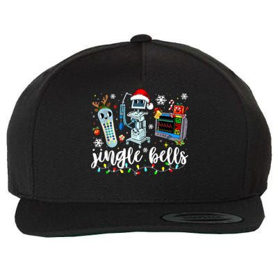 Funny Jingle Bells Telemetry Nurse Christmas Tech Nursing Wool Snapback Cap