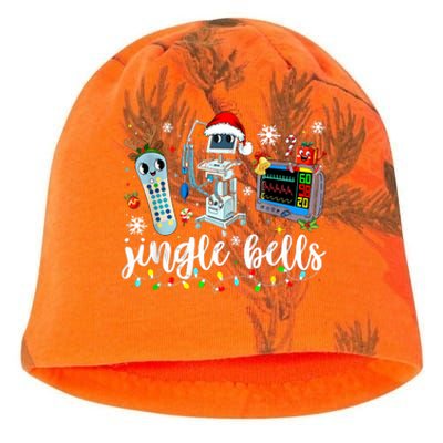 Funny Jingle Bells Telemetry Nurse Christmas Tech Nursing Kati - Camo Knit Beanie