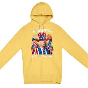 Funny Joe Biden 4th Of July Happy Halloween Firework Premium Pullover Hoodie