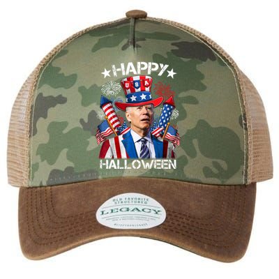 Funny Joe Biden 4th Of July Happy Halloween Firework Legacy Tie Dye Trucker Hat