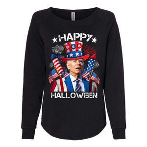 Funny Joe Biden 4th Of July Happy Halloween Firework Womens California Wash Sweatshirt