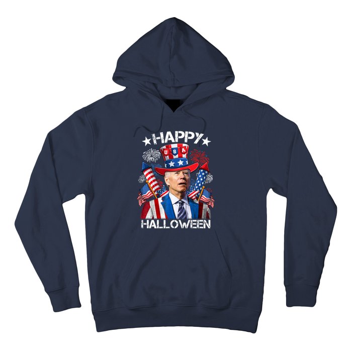 Funny Joe Biden 4th Of July Happy Halloween Firework Hoodie