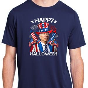 Funny Joe Biden 4th Of July Happy Halloween Firework Adult ChromaSoft Performance T-Shirt