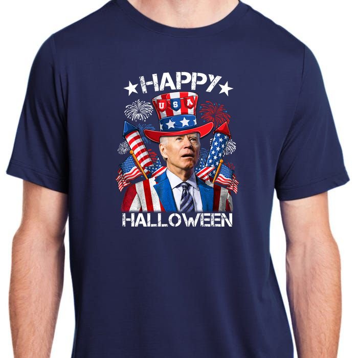 Funny Joe Biden 4th Of July Happy Halloween Firework Adult ChromaSoft Performance T-Shirt