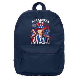 Funny Joe Biden 4th Of July Happy Halloween Firework 16 in Basic Backpack