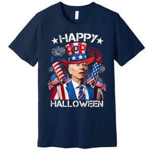 Funny Joe Biden 4th Of July Happy Halloween Firework Premium T-Shirt