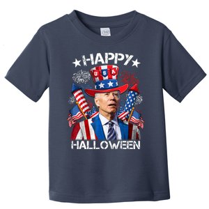 Funny Joe Biden 4th Of July Happy Halloween Firework Toddler T-Shirt