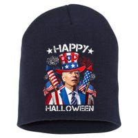 Funny Joe Biden 4th Of July Happy Halloween Firework Short Acrylic Beanie