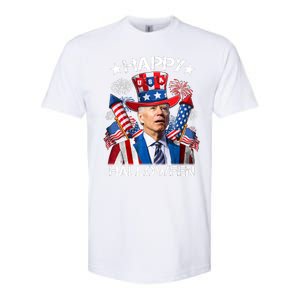 Funny Joe Biden 4th Of July Happy Halloween Firework Softstyle CVC T-Shirt