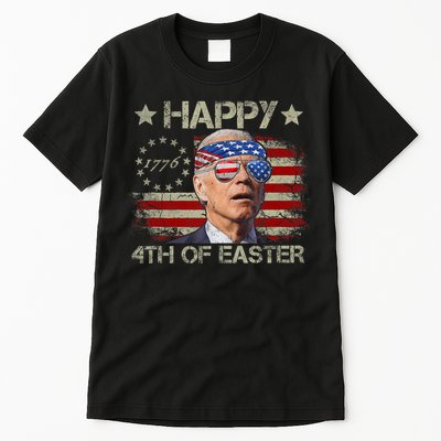 Funny Joe Biden 4th Of July Happy 4th Of Easter Us Flag Tall T-Shirt