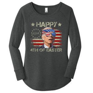 Funny Joe Biden 4th Of July Happy 4th Of Easter Us Flag Women's Perfect Tri Tunic Long Sleeve Shirt