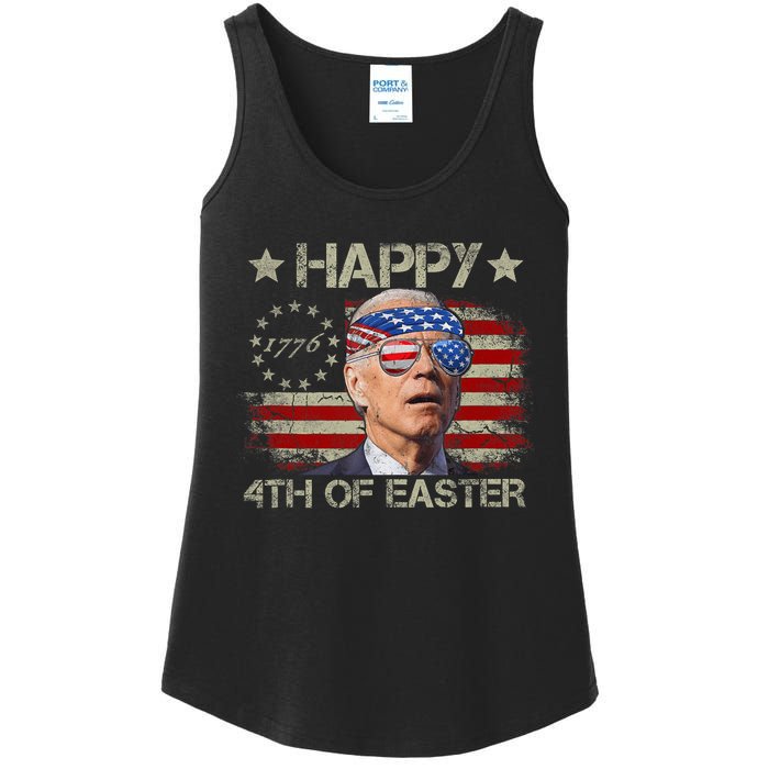 Funny Joe Biden 4th Of July Happy 4th Of Easter Us Flag Ladies Essential Tank