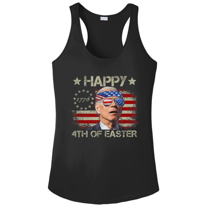 Funny Joe Biden 4th Of July Happy 4th Of Easter Us Flag Ladies PosiCharge Competitor Racerback Tank