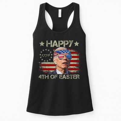 Funny Joe Biden 4th Of July Happy 4th Of Easter Us Flag Womens Tank Top