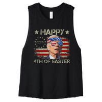 Funny Joe Biden 4th Of July Happy 4th Of Easter Us Flag Women's Racerback Cropped Tank