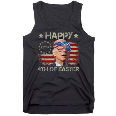 Funny Joe Biden 4th Of July Happy 4th Of Easter Us Flag Tank Top