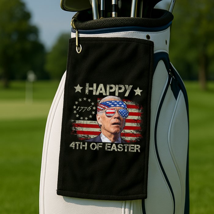 Funny Joe Biden 4th Of July Happy 4th Of Easter Us Flag Golf Towel