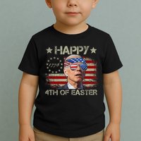 Funny Joe Biden 4th Of July Happy 4th Of Easter Us Flag Toddler T-Shirt