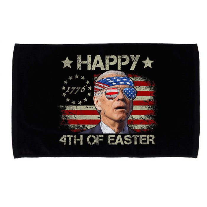 Funny Joe Biden 4th Of July Happy 4th Of Easter Us Flag Microfiber Hand Towel