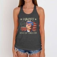 Funny Joe Biden 4th Of July Happy 4th Of Easter Us Flag Women's Knotted Racerback Tank