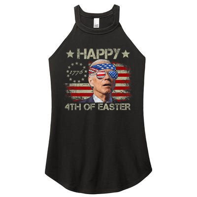 Funny Joe Biden 4th Of July Happy 4th Of Easter Us Flag Women's Perfect Tri Rocker Tank