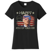 Funny Joe Biden 4th Of July Happy 4th Of Easter Us Flag Women's T-Shirt