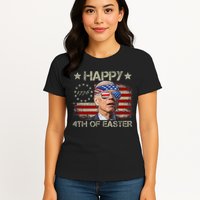 Funny Joe Biden 4th Of July Happy 4th Of Easter Us Flag Womens T-Shirt