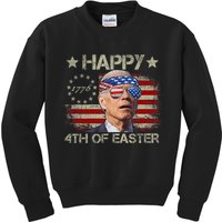 Funny Joe Biden 4th Of July Happy 4th Of Easter Us Flag Kids Sweatshirt