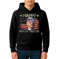 Funny Joe Biden 4th Of July Happy 4th Of Easter Us Flag Kids Hoodie