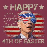 Funny Joe Biden 4th Of July Happy 4th Of Easter Us Flag 16oz Travel Tumbler