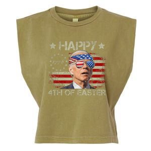 Funny Joe Biden 4th Of July Happy 4th Of Easter Us Flag Garment-Dyed Women's Muscle Tee