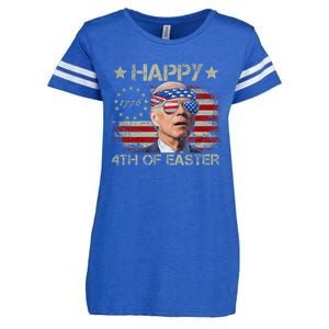 Funny Joe Biden 4th Of July Happy 4th Of Easter Us Flag Enza Ladies Jersey Football T-Shirt