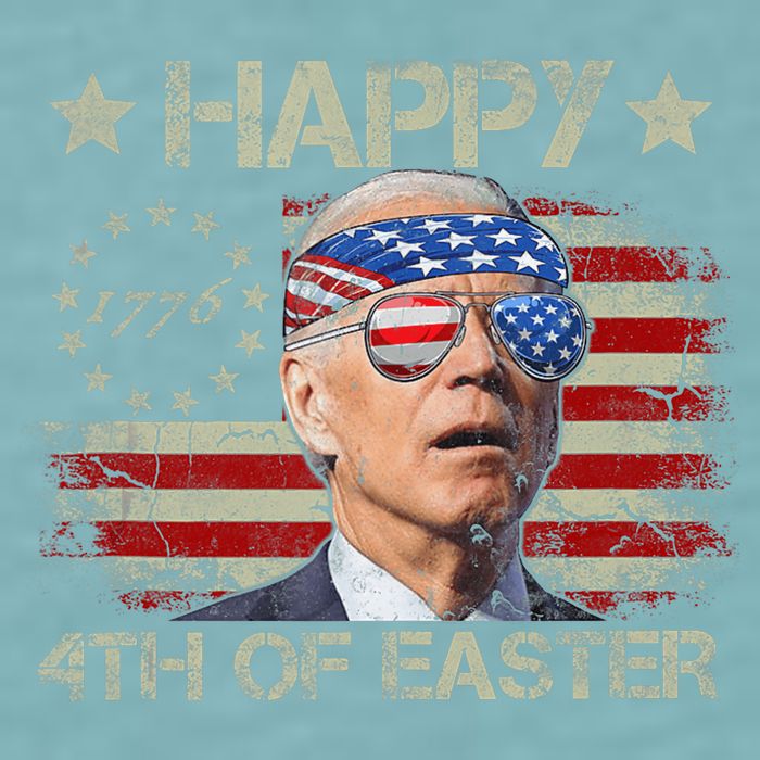 Funny Joe Biden 4th Of July Happy 4th Of Easter Us Flag Sueded Cloud Jersey T-Shirt