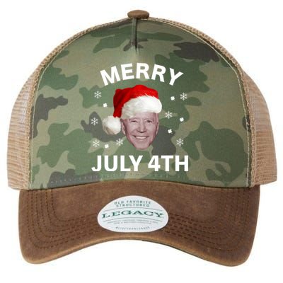 Funny Joe Biden Merry Christmas In July 4th Gift Legacy Tie Dye Trucker Hat