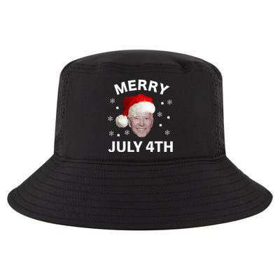 Funny Joe Biden Merry Christmas In July 4th Gift Cool Comfort Performance Bucket Hat