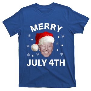 Funny Joe Biden Merry Christmas In July 4th Gift T-Shirt