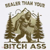 Funny Joke Bigfoot Realer Than Your Bitch Ass Sasquatch Adult Drive Performance Visor