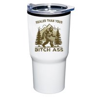 Funny Joke Bigfoot Realer Than Your Bitch Ass Sasquatch Tumbler