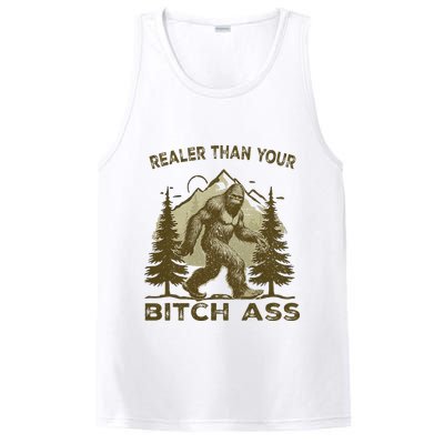 Funny Joke Bigfoot Realer Than Your Bitch Ass Sasquatch PosiCharge Competitor Tank