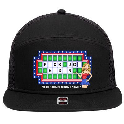 F Joe Biden Funny Anti Biden 7 Panel Mesh Trucker Snapback Hat