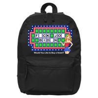 F Joe Biden Funny Anti Biden 16 in Basic Backpack
