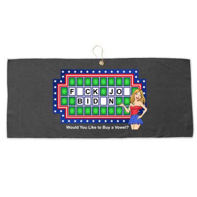 F Joe Biden Funny Anti Biden Large Microfiber Waffle Golf Towel