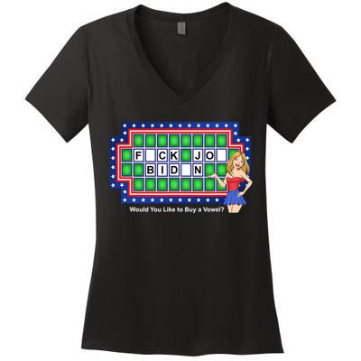 F Joe Biden Funny Anti Biden Women's V-Neck T-Shirt