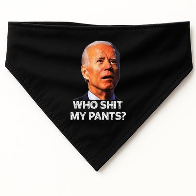 Funny Joe Biden Idiot Republican Who Shi.T My Pants Politics USA-Made Doggie Bandana