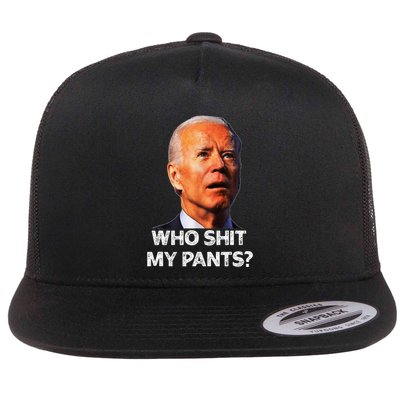 Funny Joe Biden Idiot Republican Who Shi.T My Pants Politics Flatbill Hat