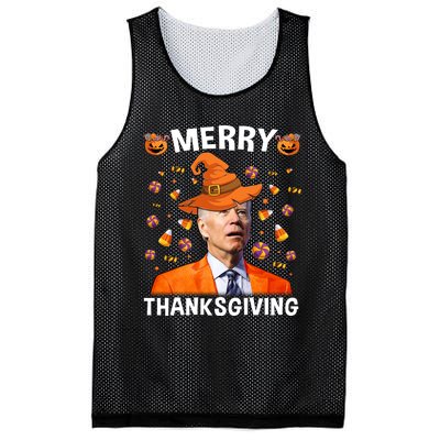 Funny Joe Biden Happy Halloween Shirt Merry Thanksgiving Mesh Reversible Basketball Jersey Tank