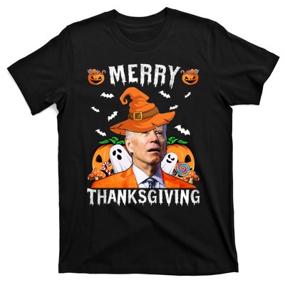 Funny Joe Biden Happy Halloween Shirt Merry Thanksgiving T-Shirt