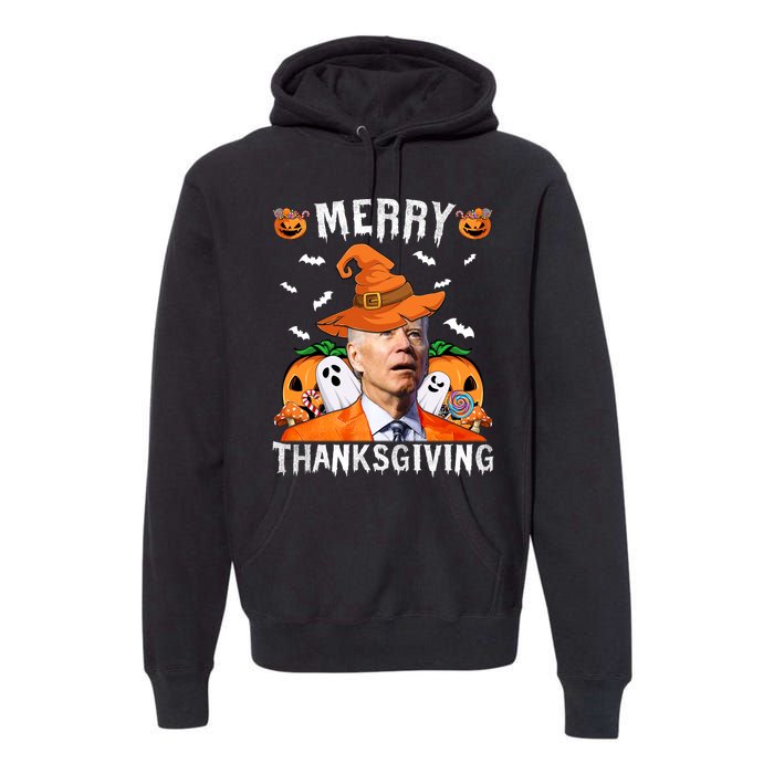 Funny Joe Biden Happy Halloween Shirt Merry Thanksgiving Premium Hoodie