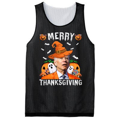 Funny Joe Biden Happy Halloween Shirt Merry Thanksgiving Mesh Reversible Basketball Jersey Tank